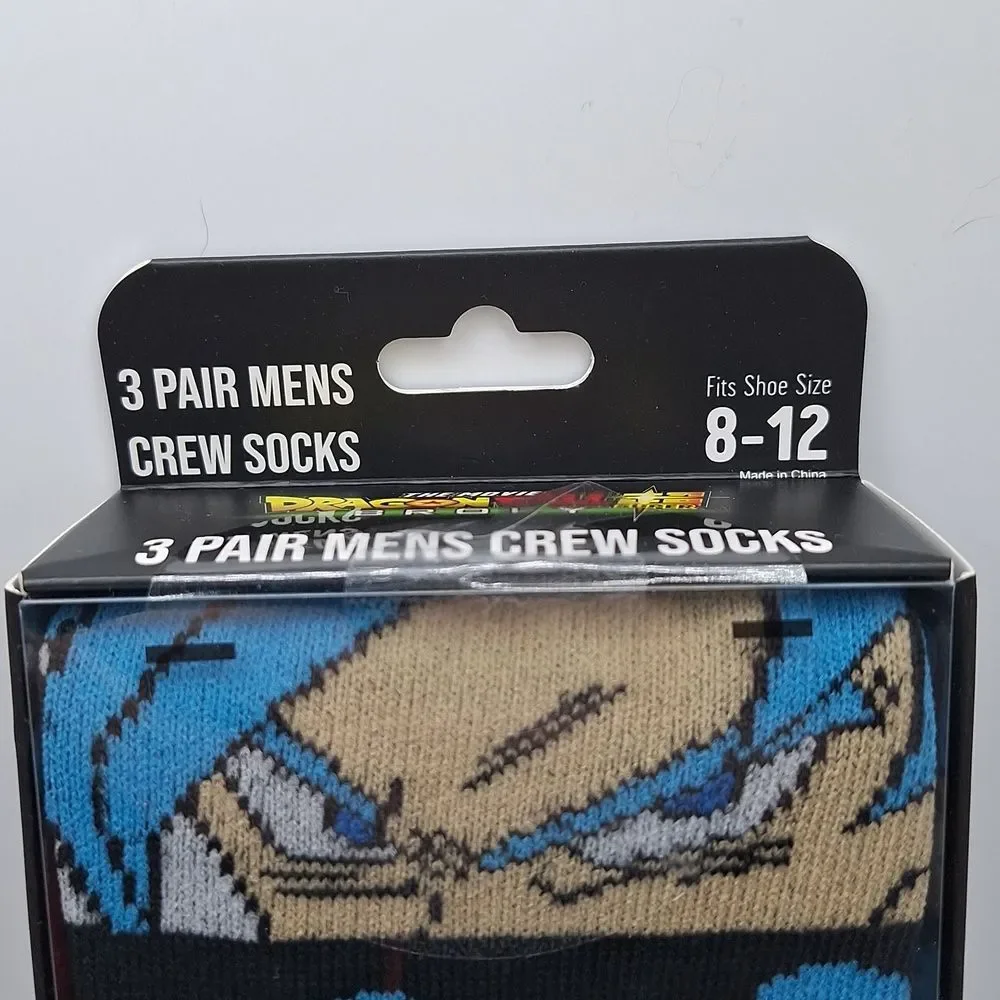 Dragon ball super brolly crew socks in box 3 pair gift set Goku anime socks